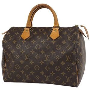 Louis Vuitton Speedy 30 Boston Bag Handbag Monogram Brown M41526 Women